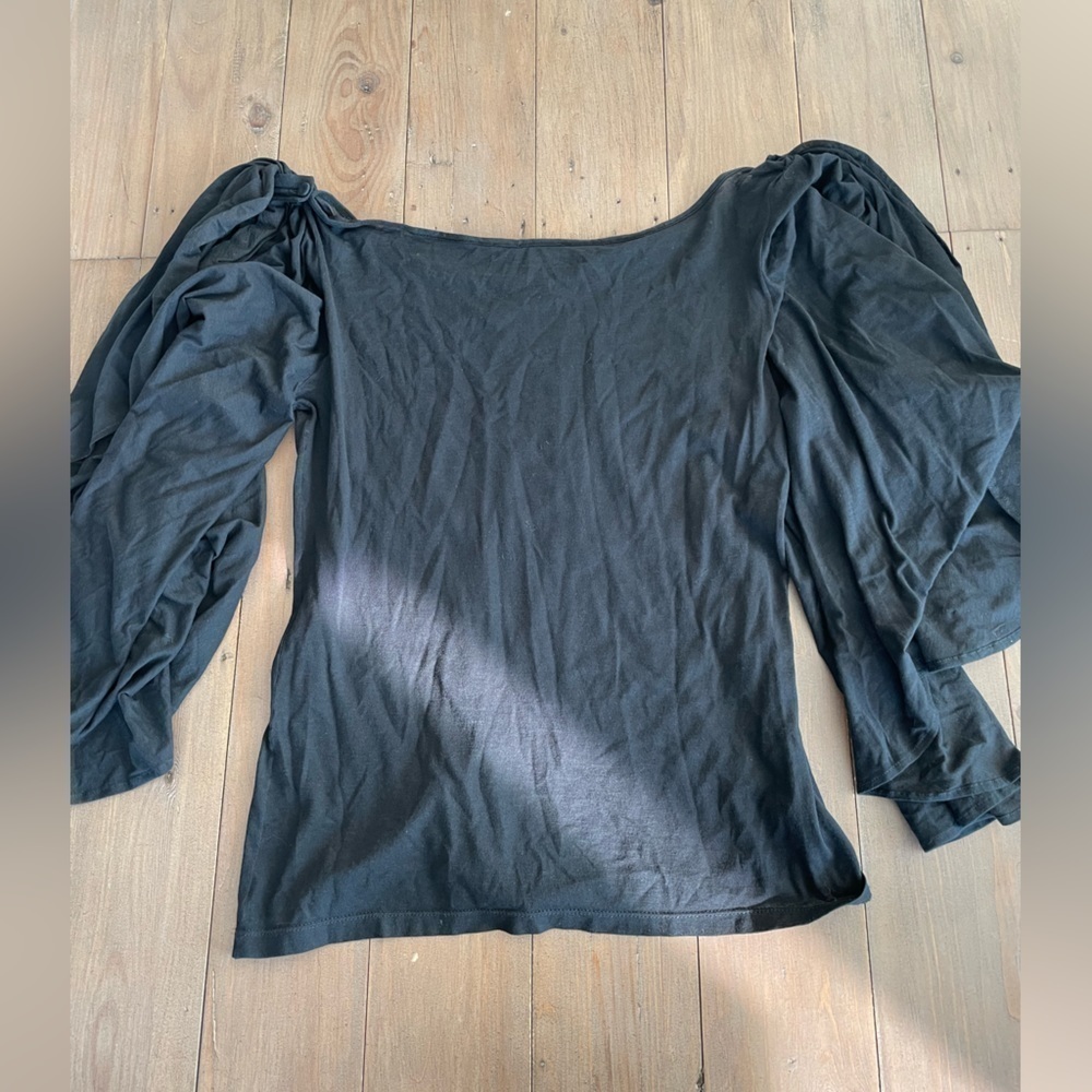 Fendi black long sleeve ruffle blouse - Picture 2 of 7